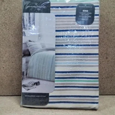 BRAND NEW GAVENO CAVAILIA KINGSIZE DUVET COVER SET - NATURAL 