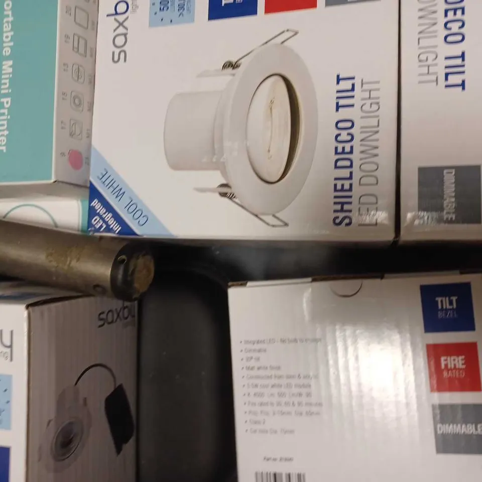 APPROX 12 ASSORTED ELECTRICAL ITEMS TO INCLUDE PORTABLE MINI PRINTER, LED DOWNLIGHT, TOOTHBRUSH STERILIZER, ETC 