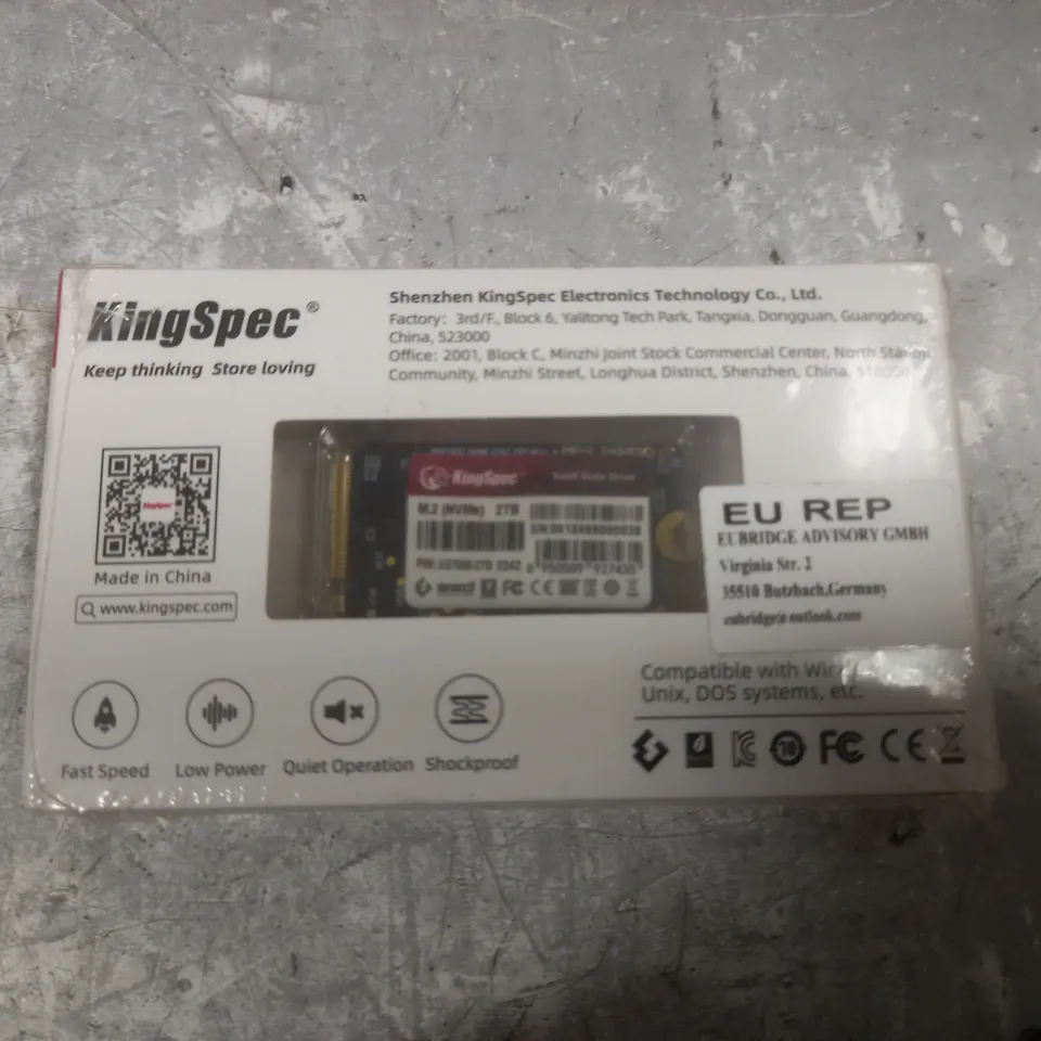 KINGSPEC 2TB M.2 NVME SSD