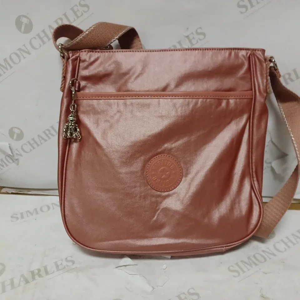 KIPLING WOMENS CROSS-BODY BAG IN METALLIC PINK