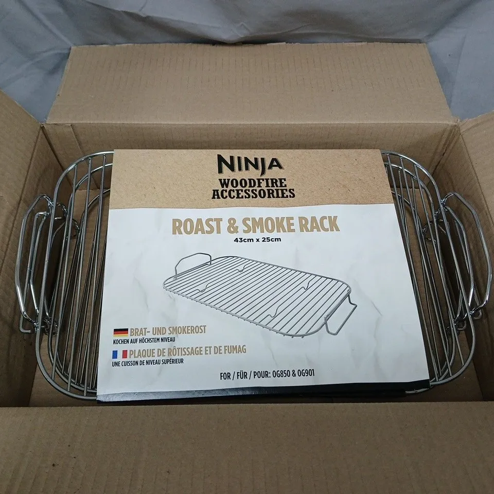 3 X NINJA WOOD FIRE ACCESSORIES ROAST AND SMOKE RACK  43 X 25 CM