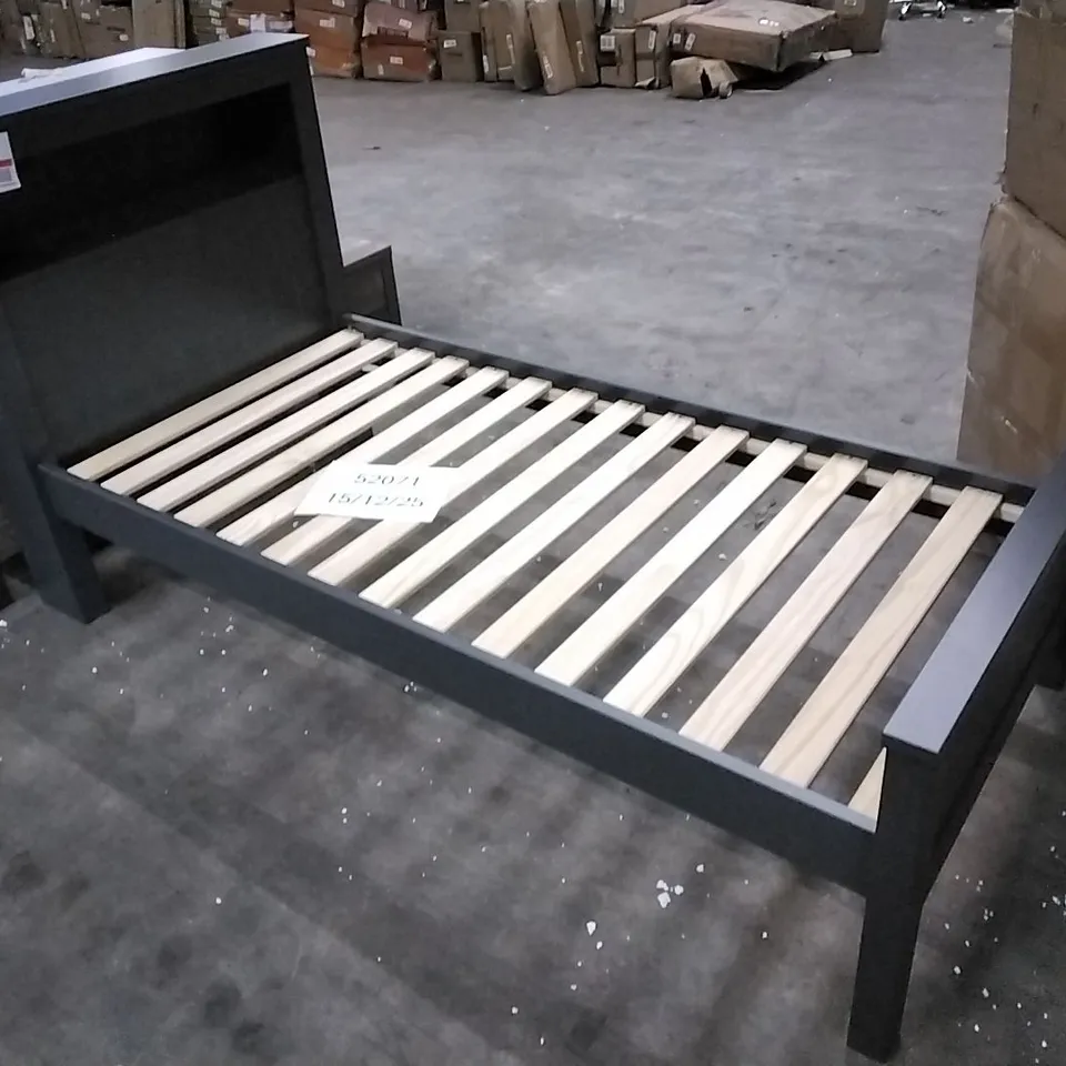 JARIN SINGLE 3' BED FRAMES WITH BOOKCASE - ANTHRACITE