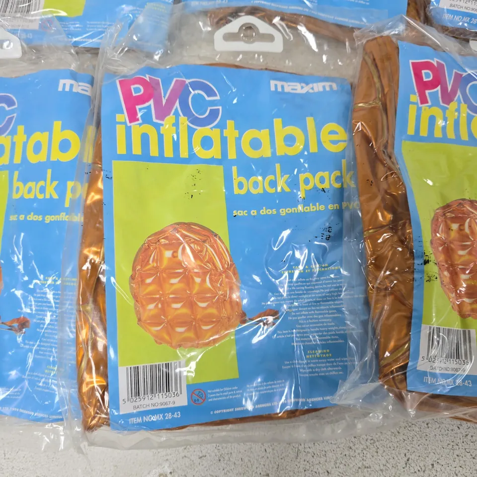 BOX OF APPROXIMATELY 20 INFLATABLE BACKPACKS