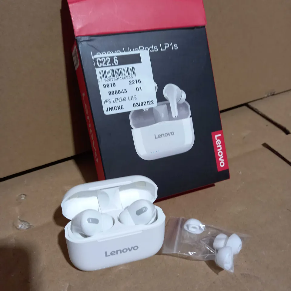 LENOVO LIVEPODS LP1s EARBUDS WHITE