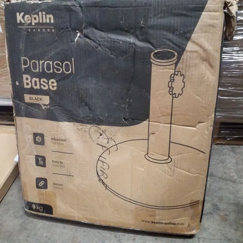 BOXED KEPLIN PARASOL BASE - BLACK 9KG