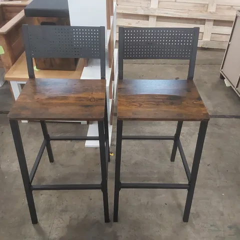 PAIR OF DESIGNER BAR CHAIRS