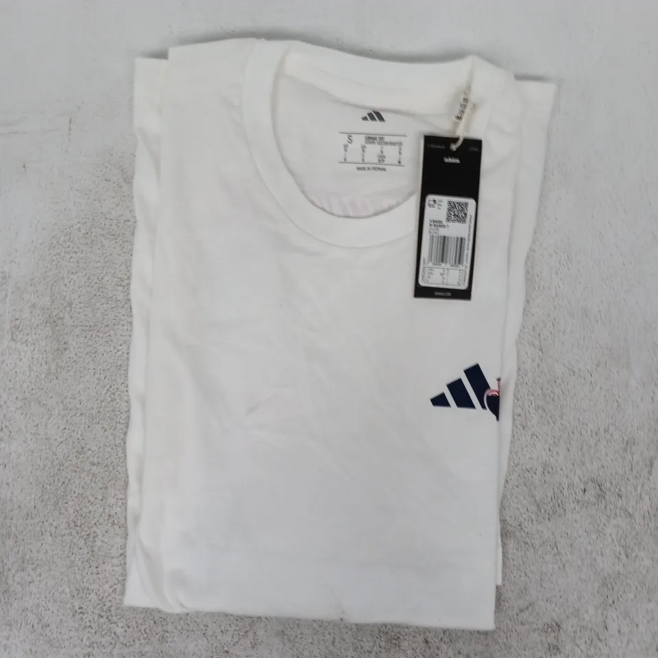 ADIDAS MEN'S RAMEN GRAPHIC T-SHIRT IN WHITE SIZE SMALL