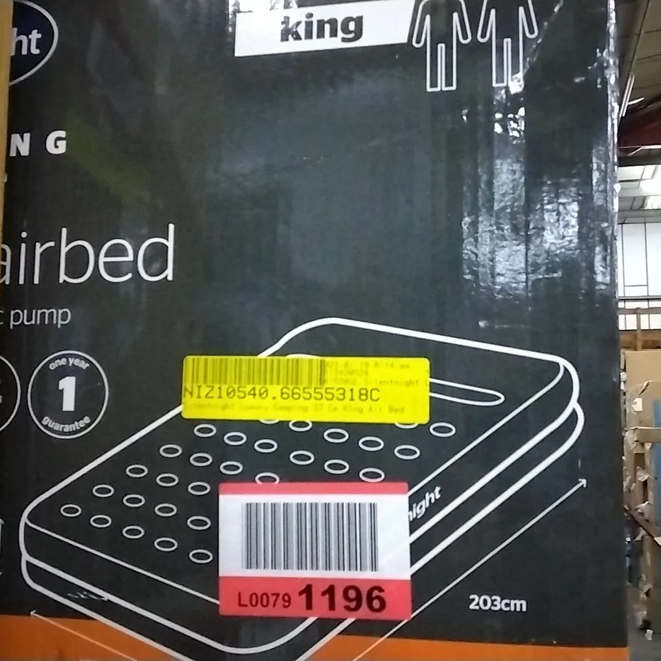 SILENT NIGHT CAMPING COLLECTION - EXTRA HIGH FLOCKED AIRBED WITH BUILT IN ELECTRIC PUMP