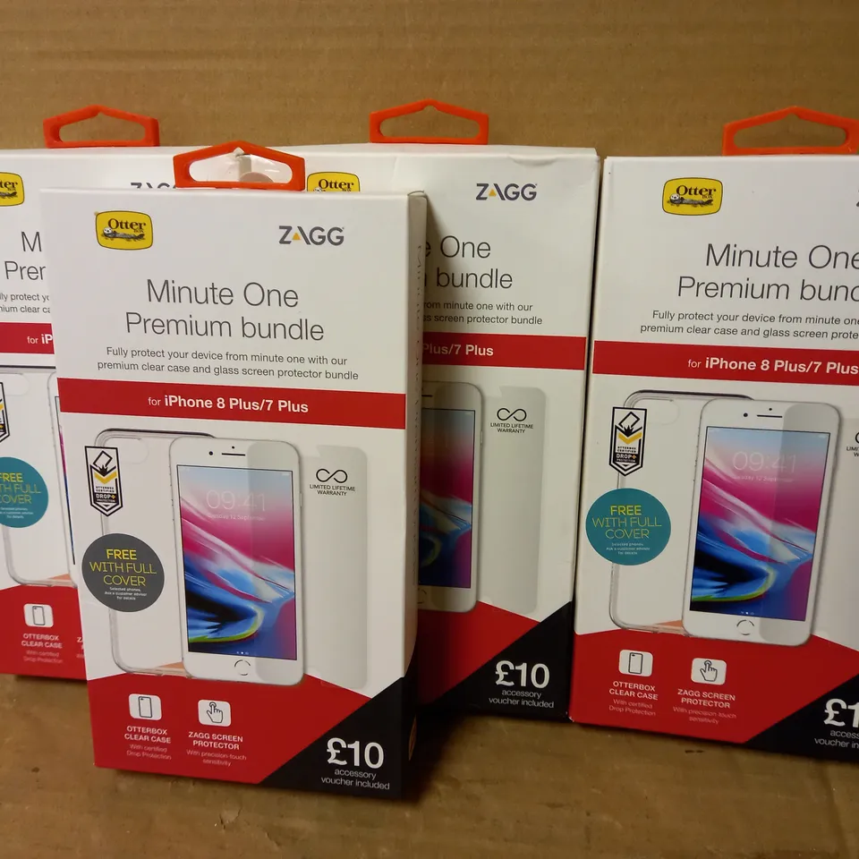 LOT OF 4 MINUTE ONE PREMIUM BUNDLES FOR IPHONE 8 PLUS / 7 PLUS