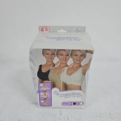 BOXED COMFORTISSE PUSH-IP BRA 3 PACK - XL