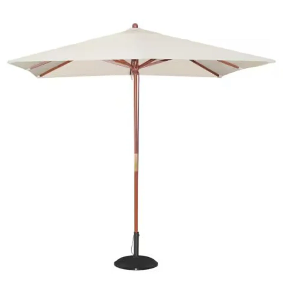 BOXED BOLERO GH988 OUTDOOR CREAM SQUARE PULLEY PARASOL, 2.5M DIAMETER