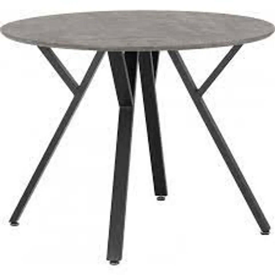 BOXED ALAYNA ATHENS ROUND DINING TABLE CONCRETE EFFECT (2 BOXES)