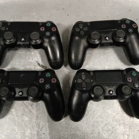 LOT OF 4 SONY PLAYSTATION 4 WIRELESS CONTROLLERS