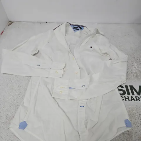 TOMMY HILFIGER WHITE SHIRT – UK XS SLIM FIT STRETCH