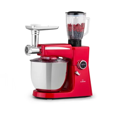 KLARSTEIN RENATA 2000W 10L STAND MIXER WITH MEAT GRINDER RED