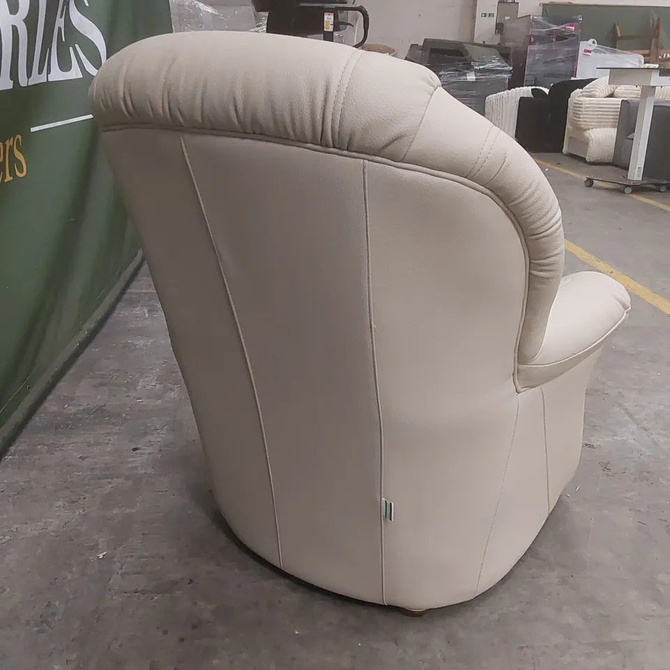 QUALITY DESIGNER ITALIAN MADE LEATHER ARM CHAIR