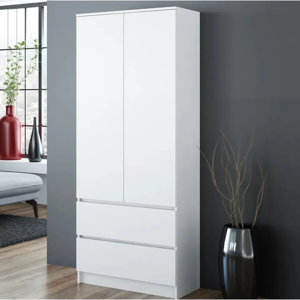 BOXED CROFT 2 DOOR WARDROBE (3 BOXES)