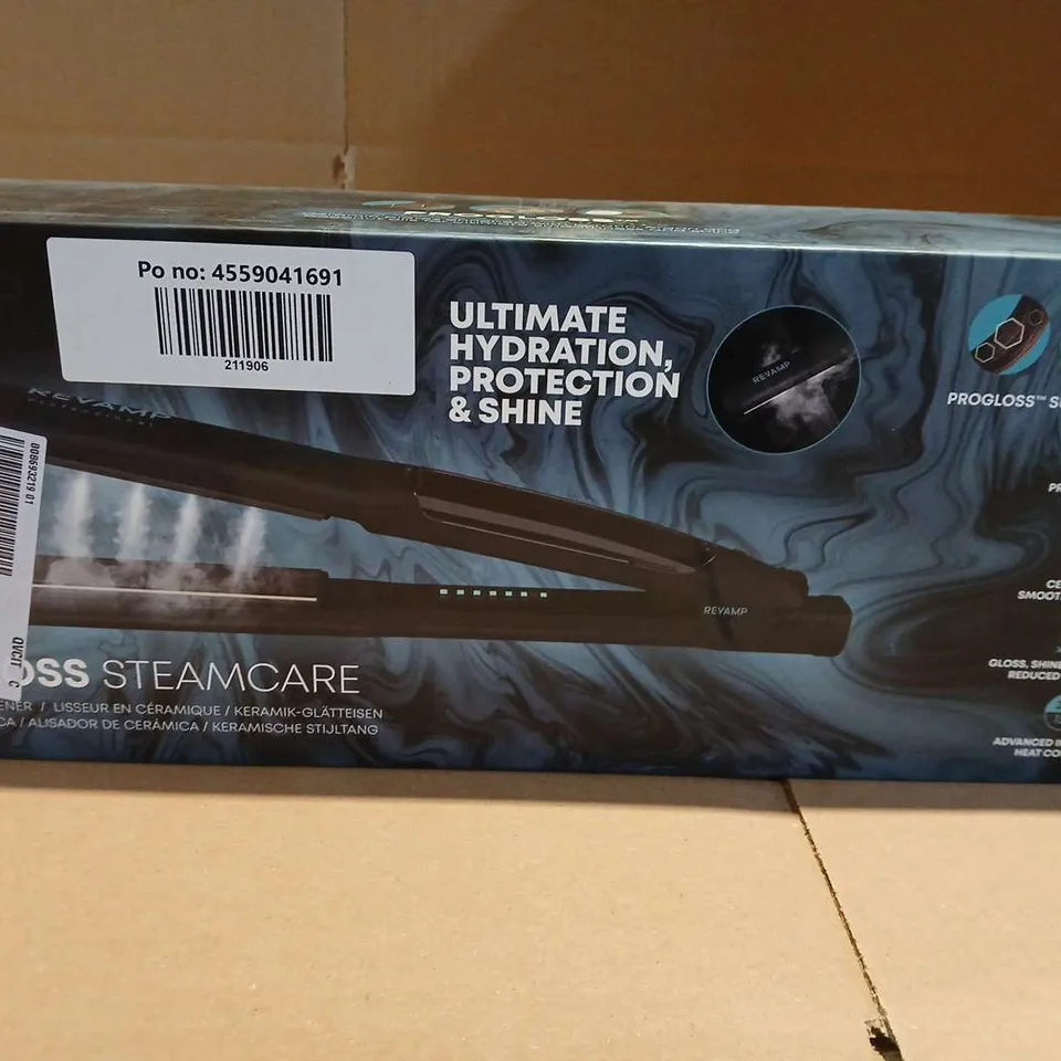 BOXED REVAMP PROGLOSS STEAMCARE CERAMIC STRAIGHTENER ST-1600-EU