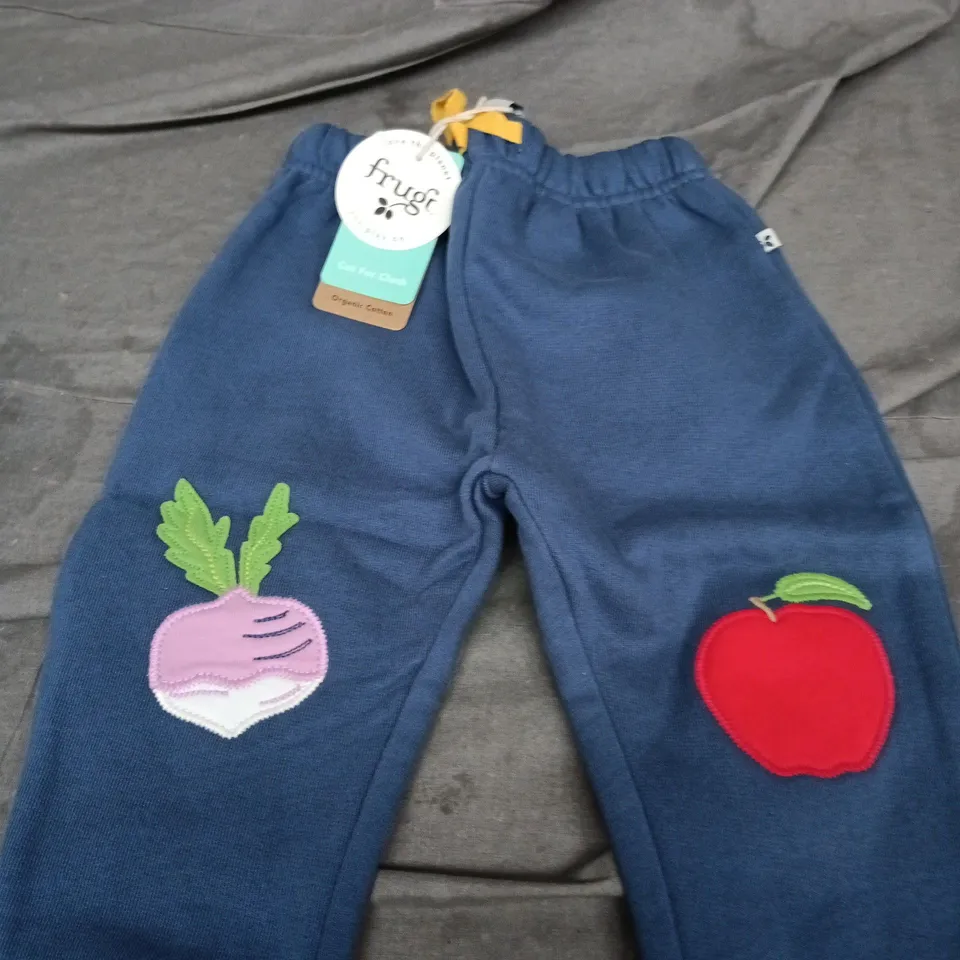 FRUGI CHARACTER CRAWLERS NAVY BLUE BABY TROUSERS – 12-18 MONTHS