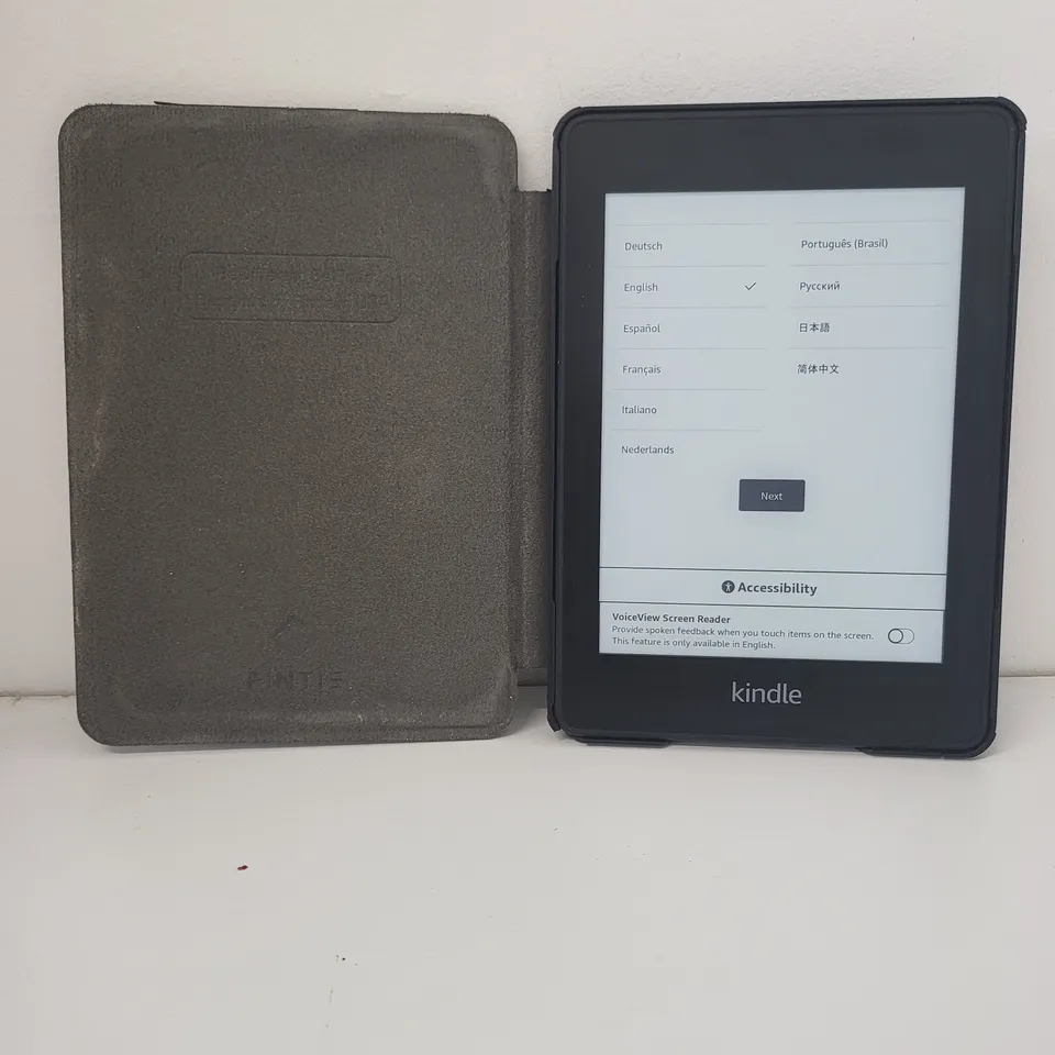 AMAZON KINDLE PAPERWHITE MODEL PQ94WIF WITH FLIP CASE