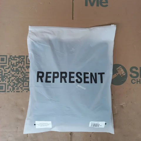 BAGGED REPRESENT INITIAL BOXY SWEATER IN COFFEE SIZE MEDIUM