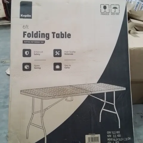 BOXED KEPLIN 6FT FOLDING TABLE 