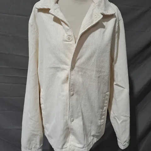 HOLLISTER OVERSHIRT JACKET IN CREAM SIZE MEDIUM