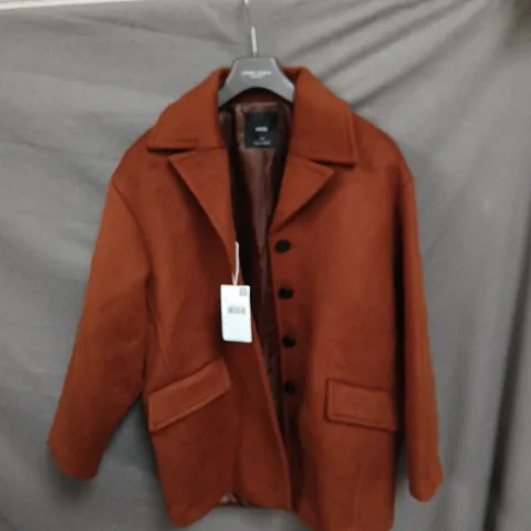 MNG WOOL COAT – BURNT ORANGE, WOMEN'S COAT, UK SIZE XS (EU XS) 