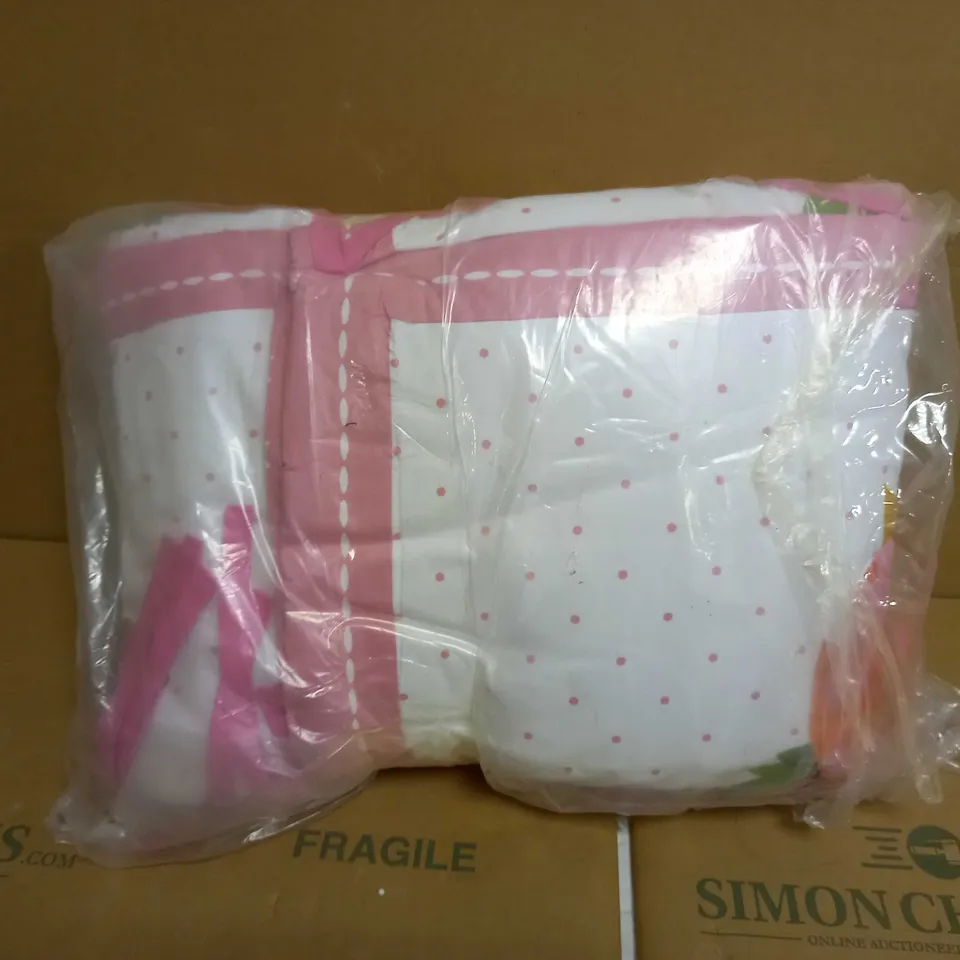 USTIDE PINK NURSERY BED SHEET AND BED SKIRT