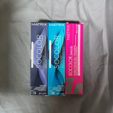 APPROXIMATELY 20 ASSORTED MATRIX SO COLOUR BEAUTY HAIR COLOURS 