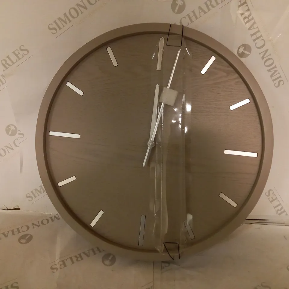 K BY KELLY HOPPEN 40CM ANALOGUE WALL CLOCK TAUPE