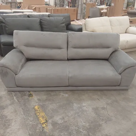 QUALITY DESIGNER ALENA 3-SEATER SOFA IN GREY VELVET