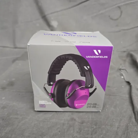 BOXED AND SEALED VANDERFIELDS OVER-EAR HEADPHONES – PURPLE