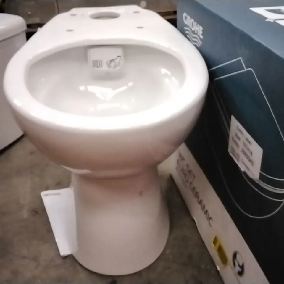 WHITE CERAMIC TOILET PAN