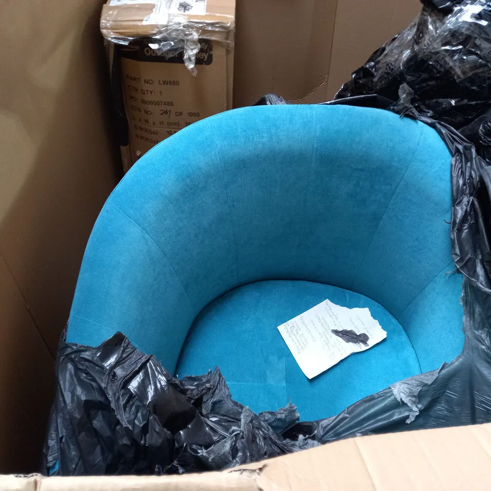 REGAL TUB CHAIR - AQUA BLUE RRP £119