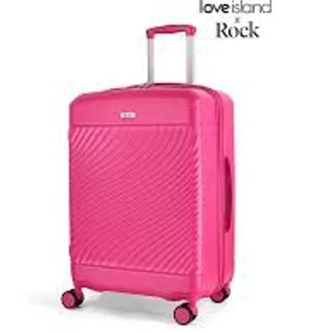 ROCK LUGGAGE LOVE ISLAND PINK MEDIUM SUITCASE