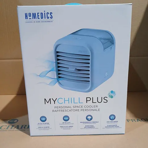 LOT OF 2 BOXED HOMEDICS MY CHILL PLUS PERSONAL SPACE COOLERS