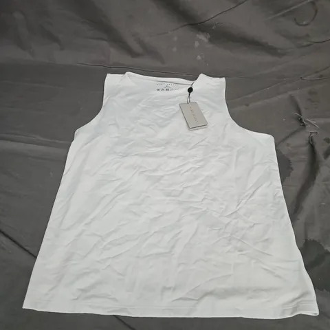 MINT VELVET LAYERING HIGH NECK VEST IN WHITE SIZE XL 