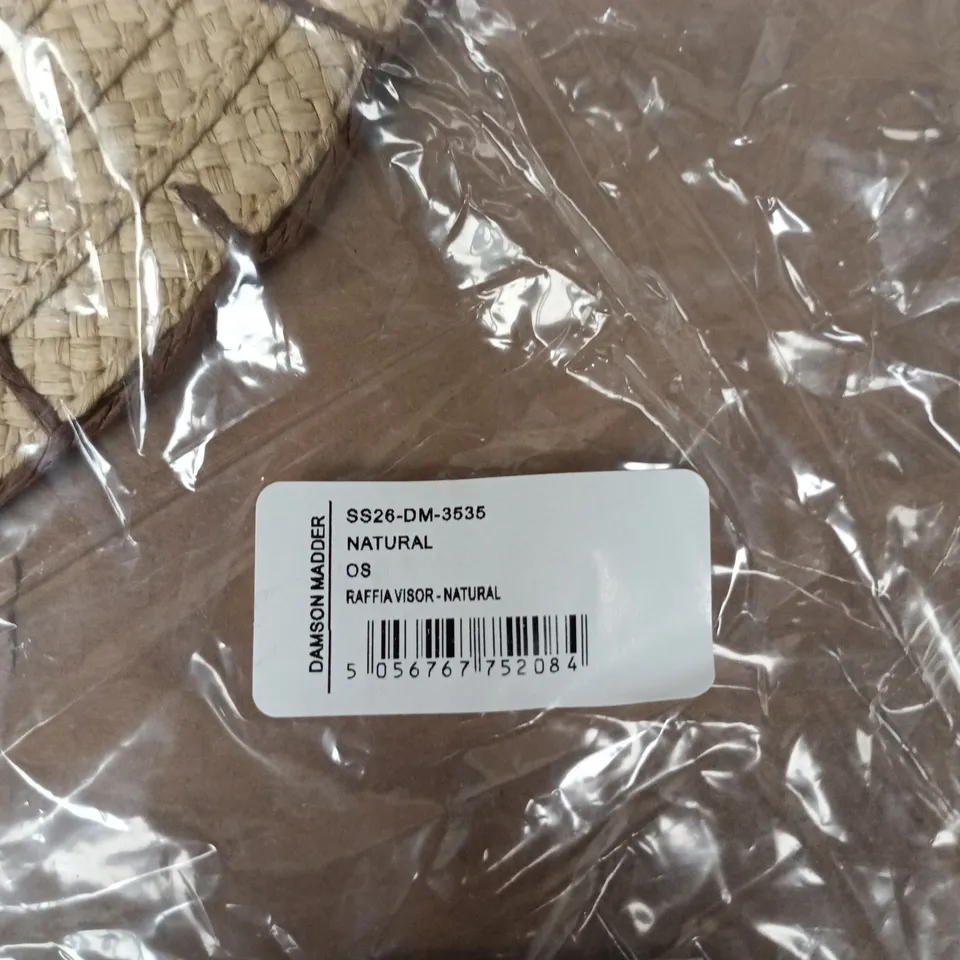DAMSON MADDER RAFFIA VISOR – NATURAL (OS)