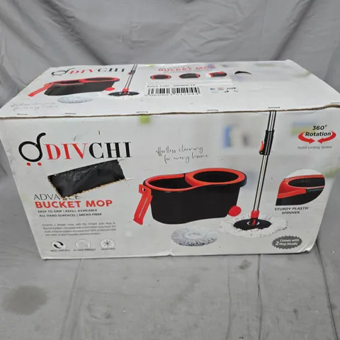 BUCKET MOP WITH SPIN BUCKET – BOXED (2 MOP HEADS)