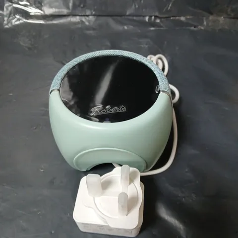 ROBERTS ZEN ANALOGUE ALARM CLOCK RADIO - MINT GREEN