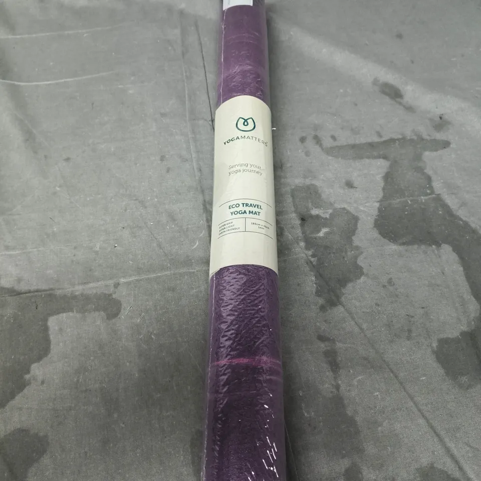 YOGAMATTERS ECO TRAVEL YOGA MAT – PURPLE, 183 CM X 61 CM, 1 MM