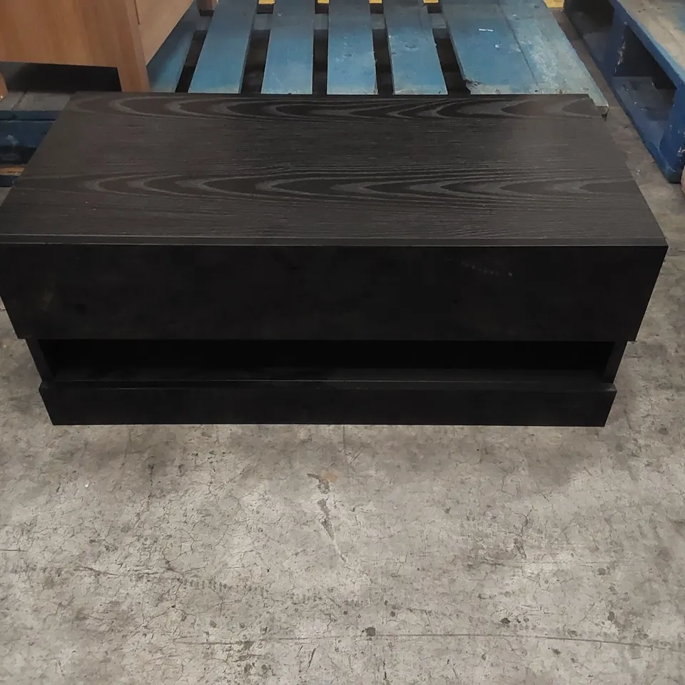 DESIGNER BLACK WOODEN COFFEE TABLE/TV STAND