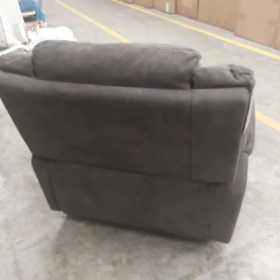 ALBION FABRIC HIGH BACK MANUAL RECLINER ARMCHAIR - CHARCOAL  RRP £479