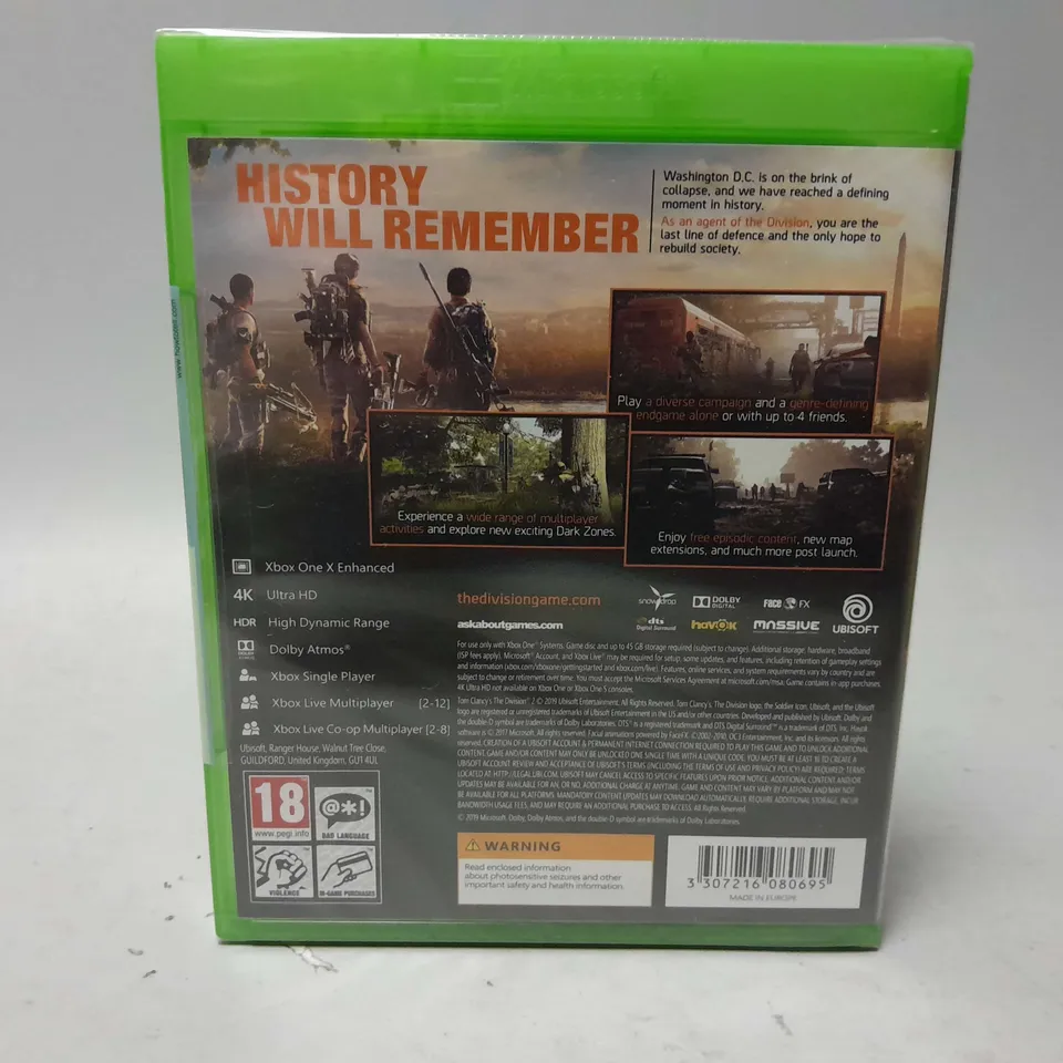 APPROXIMATELY 28 SEALED THE DIVISION 2 (XBOX ONE)