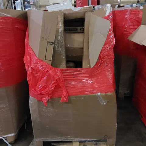 PALLET TO CONTAIN ASSORTED HOUSEHOLD ITEMS AND CONSUMER PRODUCTS. INCLUDING TABLE FOOTBALL, BOXED FURNITURE ETC