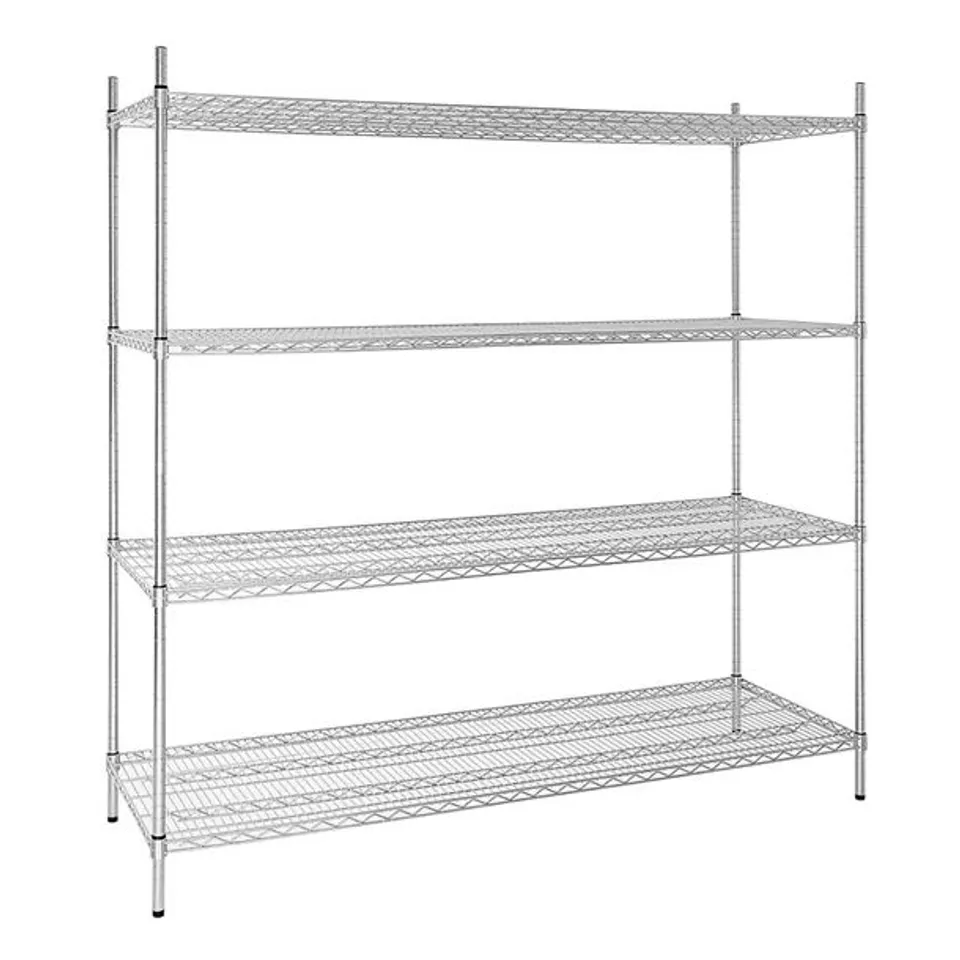 BOXED VOGUE 4 TIER WIRE SHELVING KIT 1830X610MM (1 BOX)