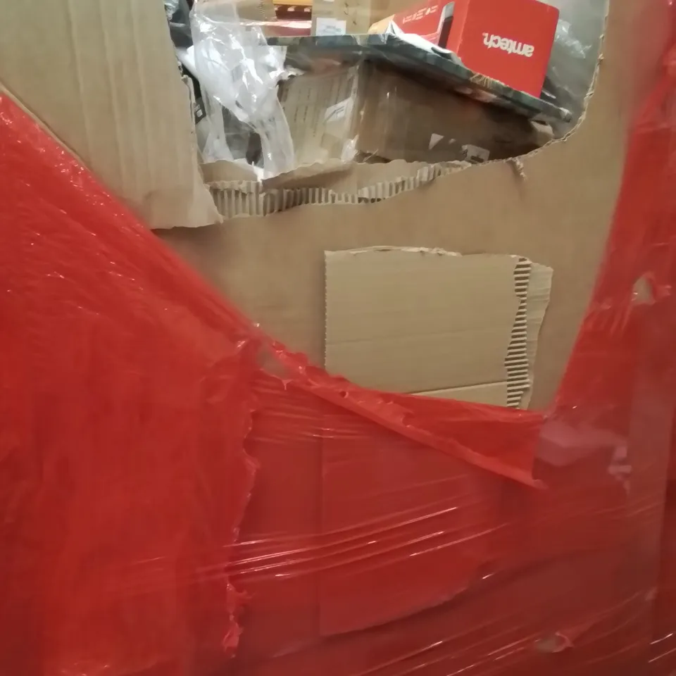 PALLET OF ASSORTED HOUSEHOLD GOODS AND PRODUCTS TO INCLUDE;PHOTO FRAMES,AIR COOLER,CARPET KNEE KICKER