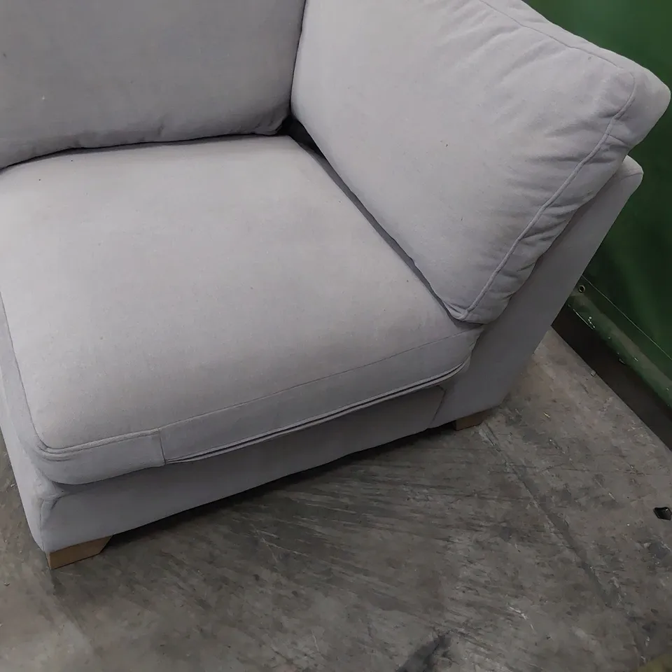 QUALITY BRITISH DESIGNER LOUNGE Co. CORNER SECTION GREY PLUSH FABRIC