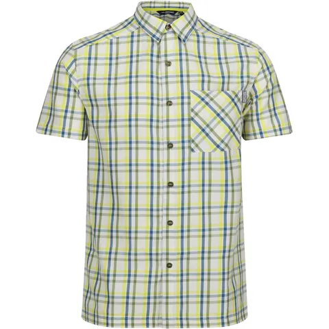 BRAND NEW REGATTA MENS MINDANO VIII SHORT SLEEVE SHIRT IN PIQUANT GREEN/MOROCCON BLUE/CITRON LIME CHECK SIZE SMALL